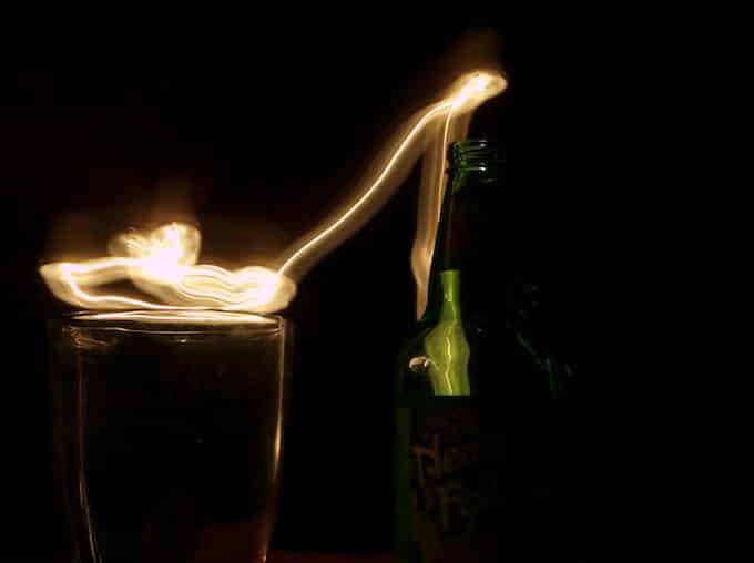 Light painting on glass
