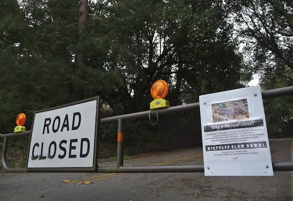 South Park Drive Closed in Tilden Park