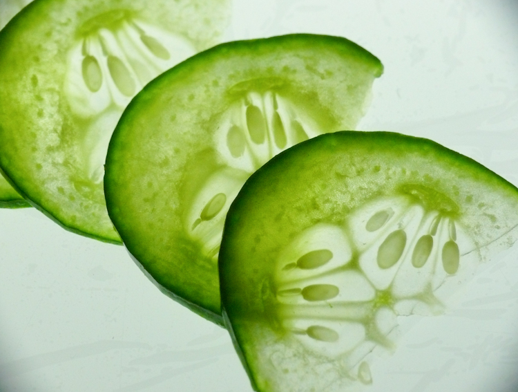 Translucent Cucumber Slices