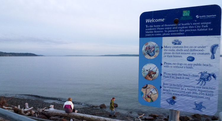 West Seattle Alki Beach Sign