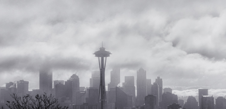 Fog Over Seattle Skyline