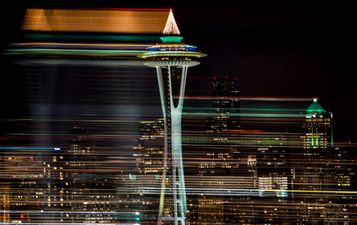 Seattle Space Needle Christmas Lights