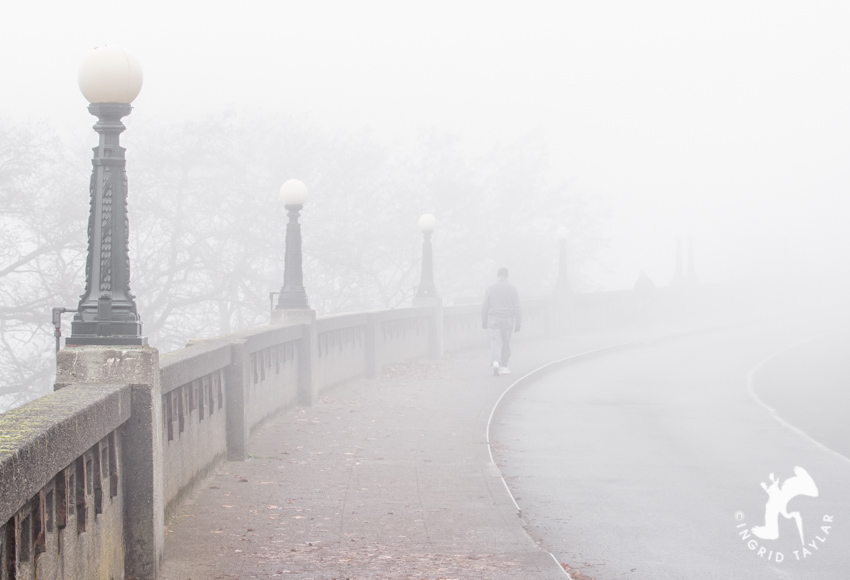 Fog on Queen Anne hill in Seattle