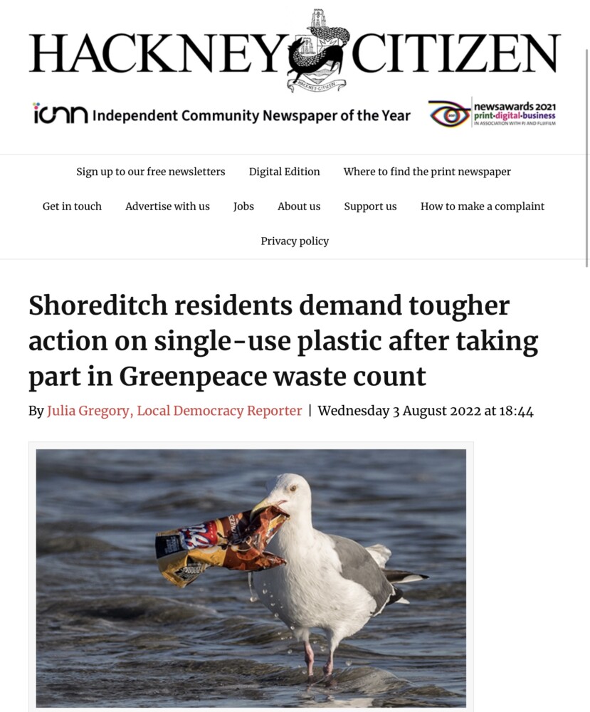 Western Gull with chips bag
