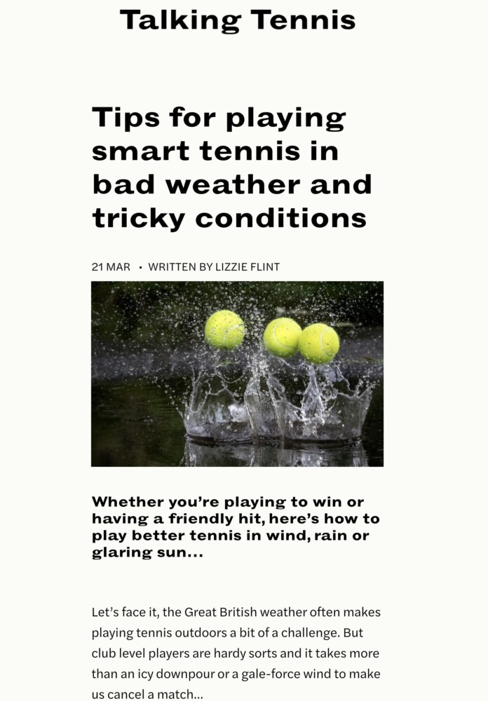 Tennis Balls in the Rain