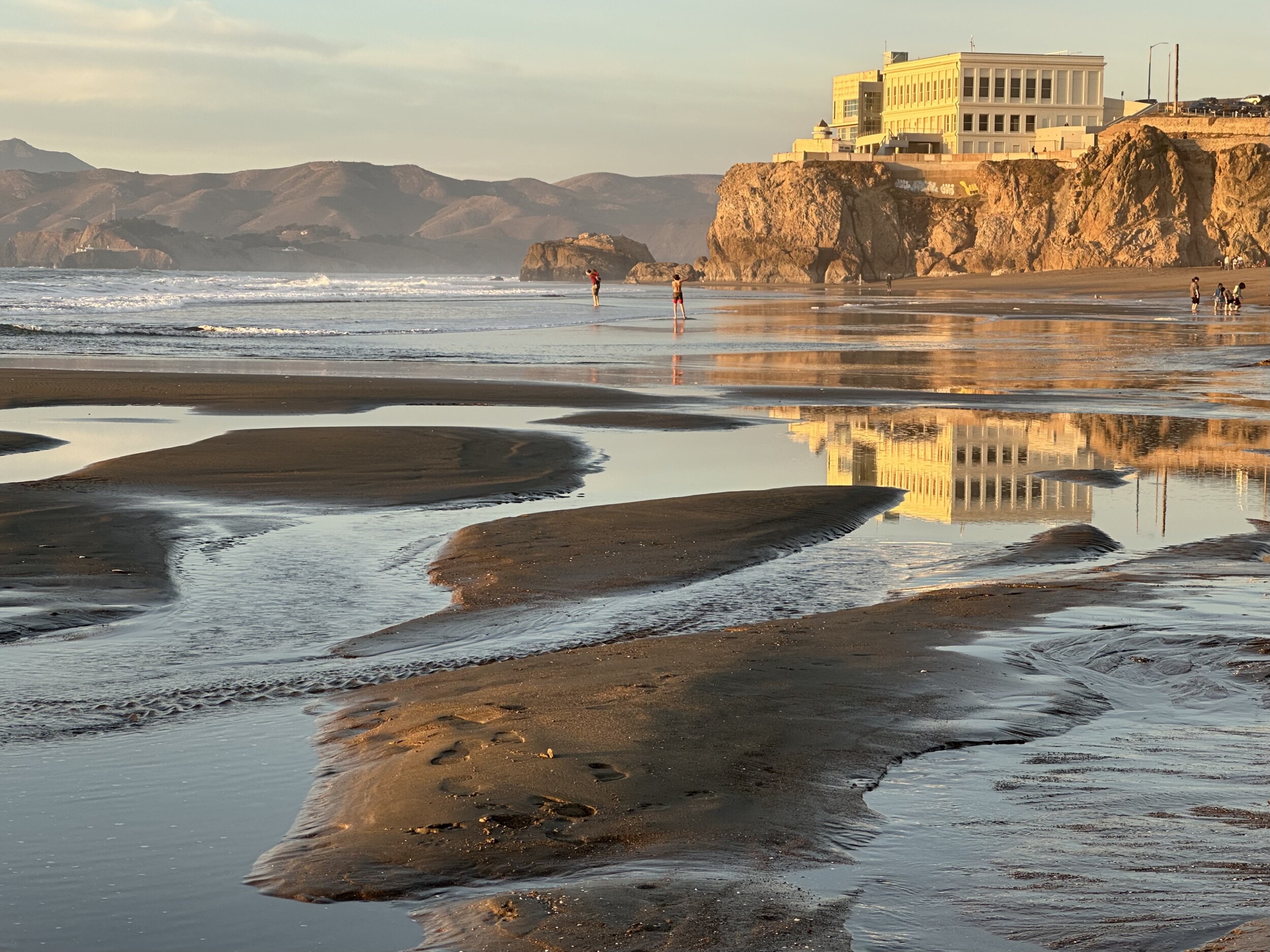 San Francisco Cliff House at Low Tide Sunset