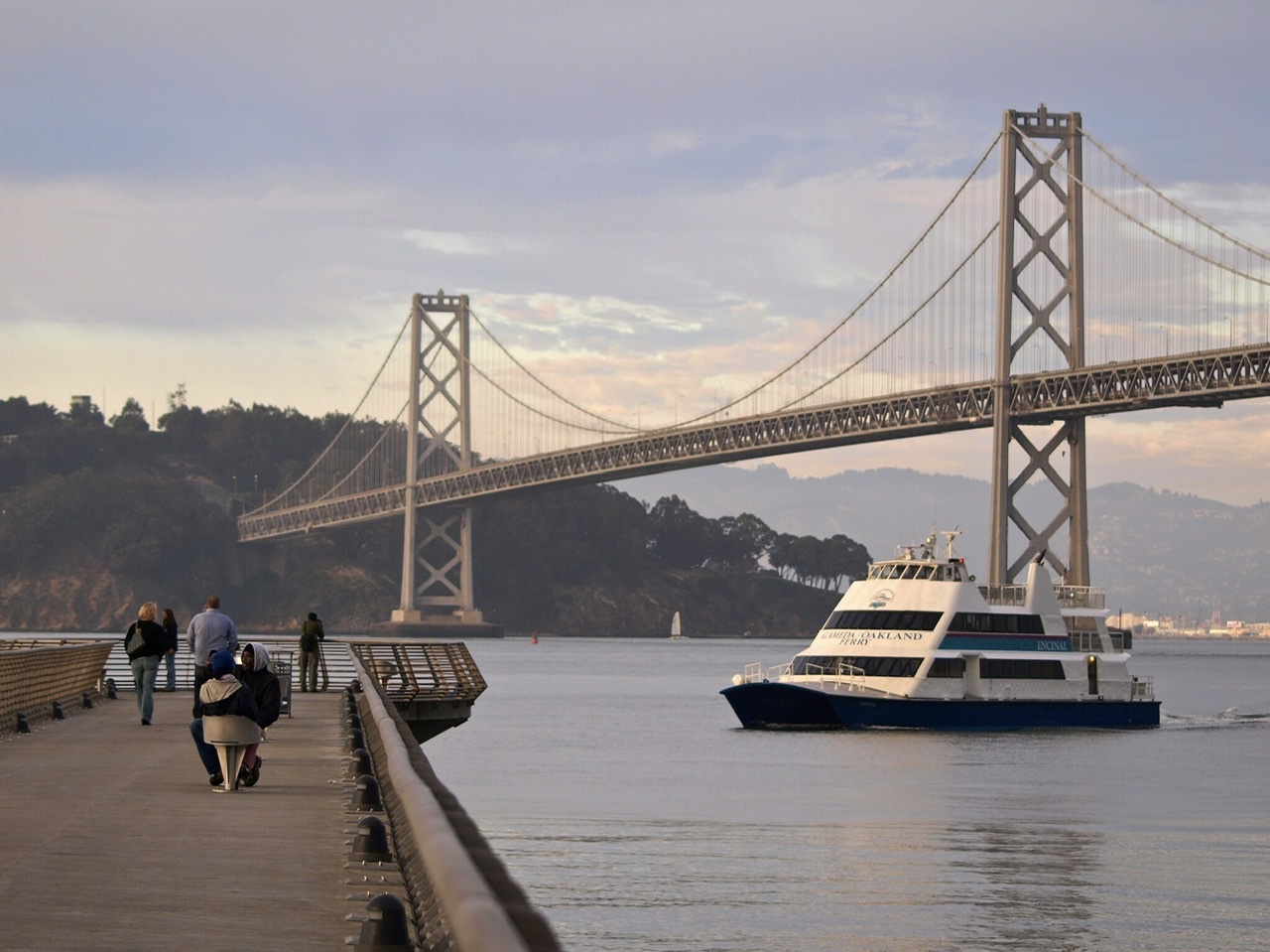 Oakland Ferry and San Francisco Bay Bridge