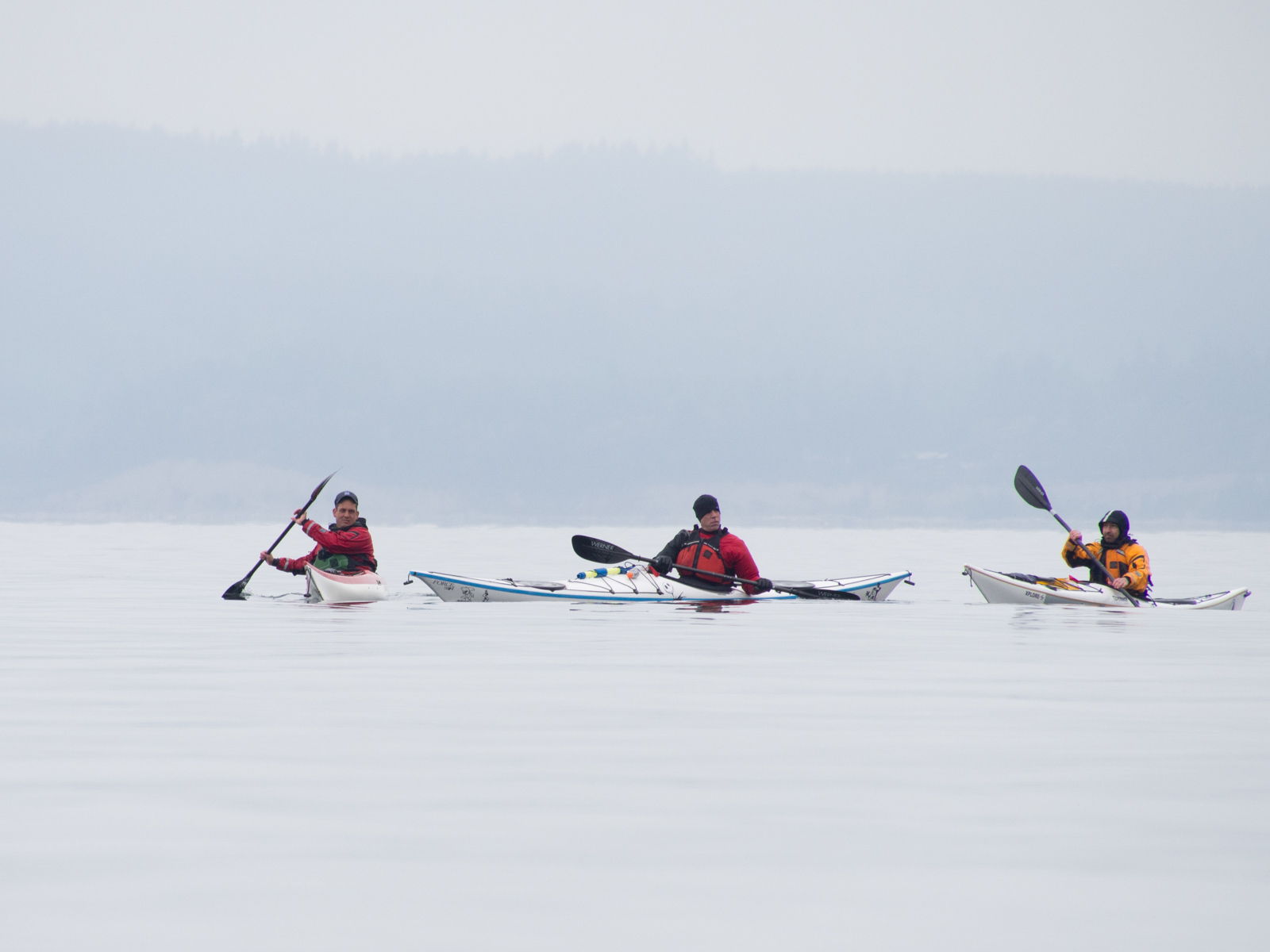Kayakers on Puget Sound