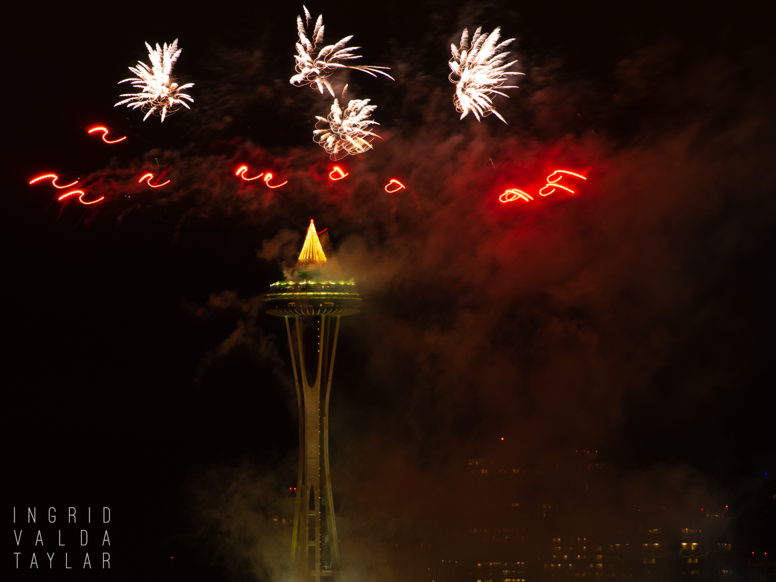 New Year's Eve Fireworks at Seattle Space Needle