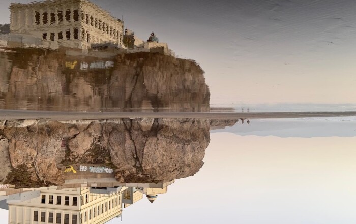 San Francisco Cliff House Reflected in Low Tide