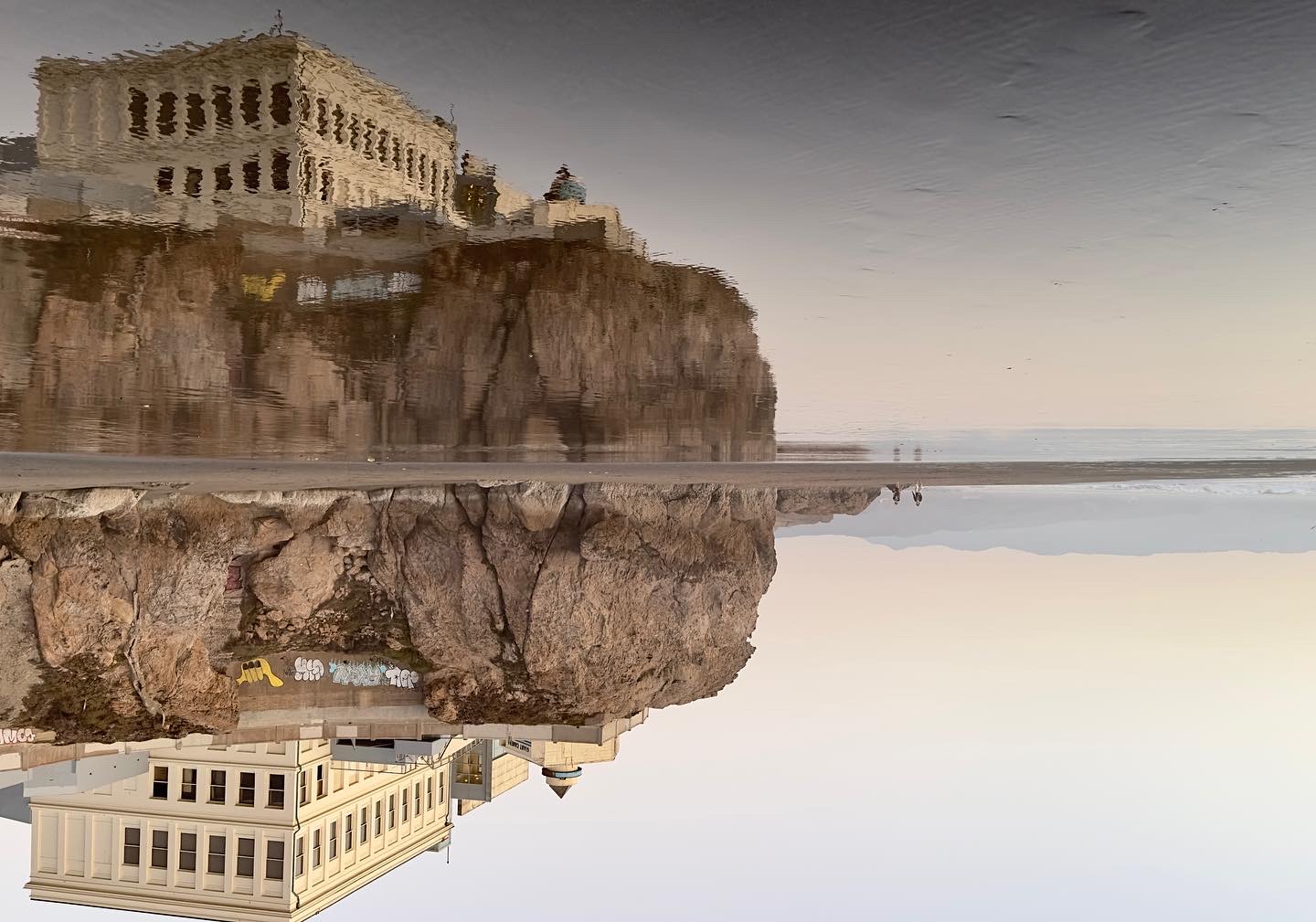 San Francisco Cliff House Reflected in Low Tide