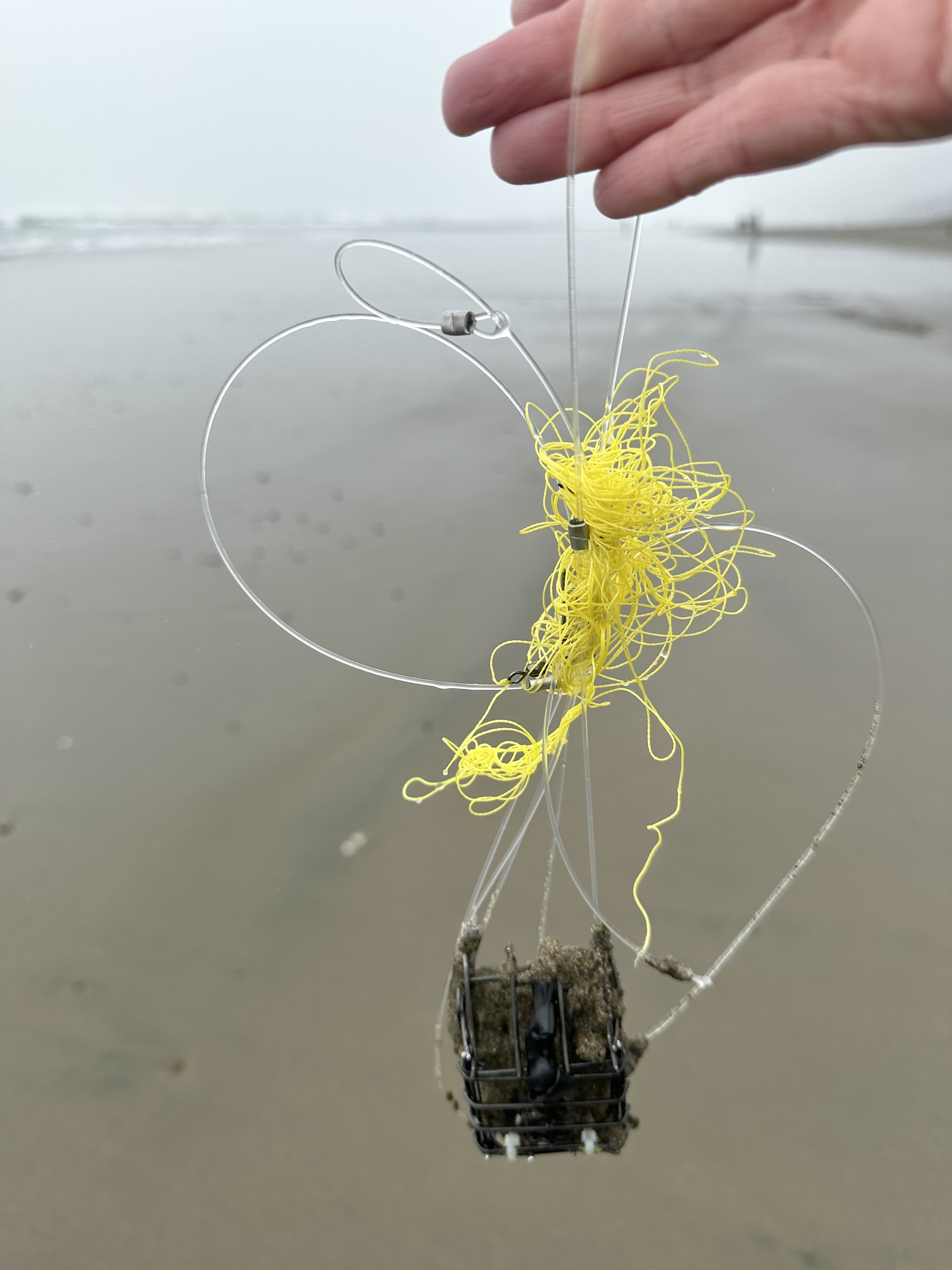 Fishing Tackle Trash on Ocean Beach San Francisco